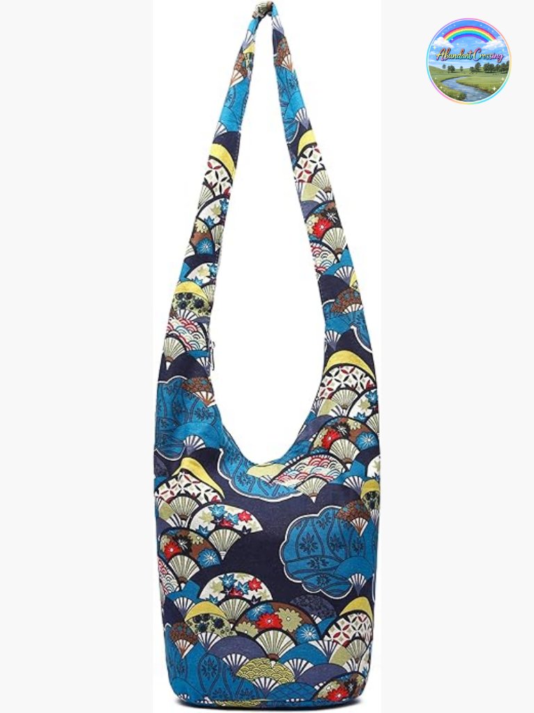 Canvas Hippie Crossbody Hobo Bag Bohemian Animal Print Shoulder Bag